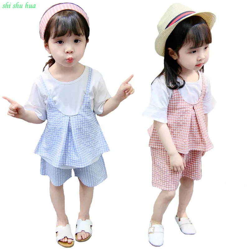 Girls Clothing Children's Set Wear Baby Short Sleeve T Shirt + Pants ...