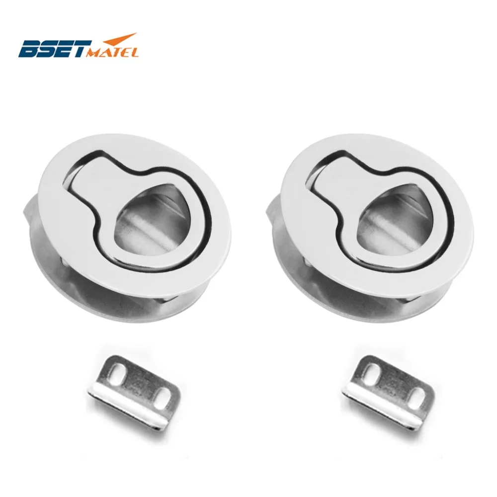4PCS Stainless Steel 316 Marine Boat Flush Pull Hatch Latch Lift Handle 2/'/'