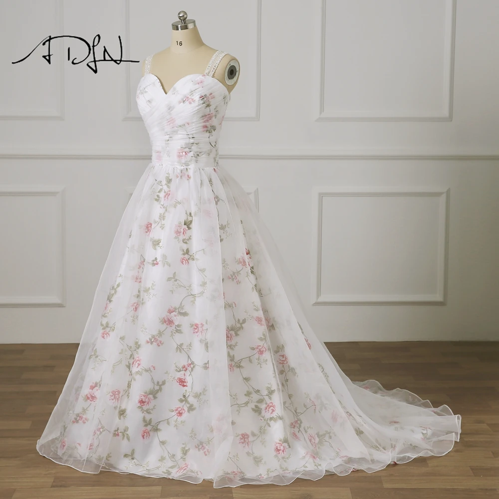 Plus Size Wedding Dress with Floral Organza Customized Beaded A-line Bridal Gown Customized Vestido de Novia Robe de Mariage 4
