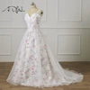 Plus Size Wedding Dress with Floral Organza Customized Beaded A-line Bridal Gown Customized Vestido de Novia Robe de Mariage 4
