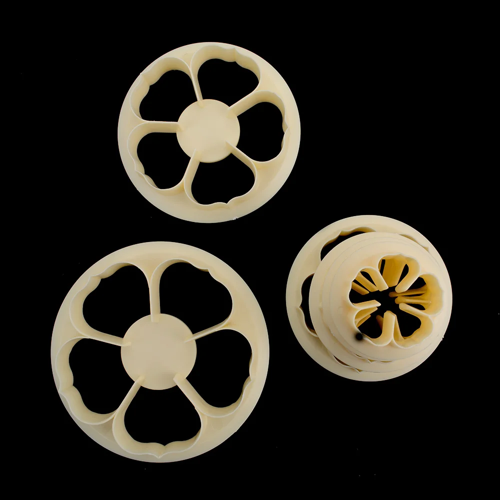 

6PCS Rose Flower Cutter Cake Mold Succulents Fondant Cutter Cake Mold DIY Cookie Mold Fondant Decorating Tools