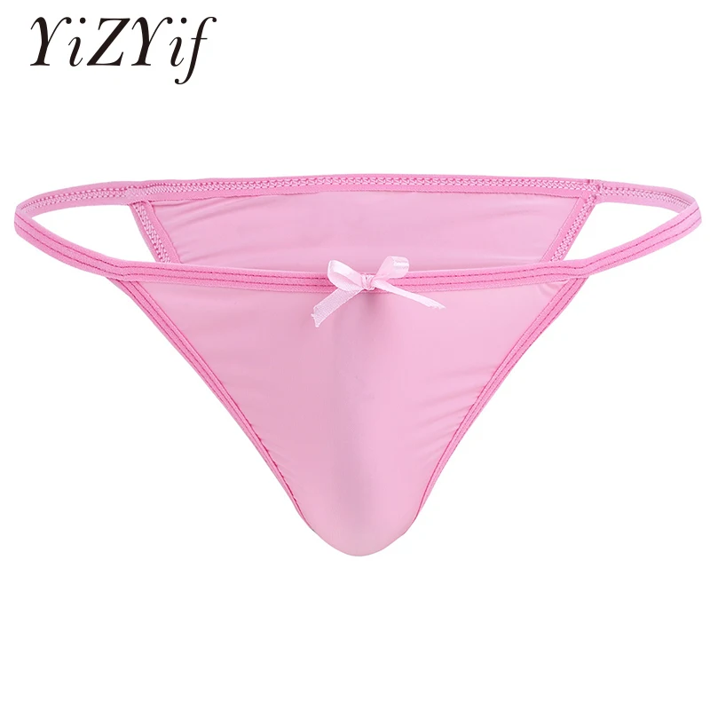 

Sexy Men Thong Underwear Lingerie Tanga Bikini Briefs Underwear Underpants with Bowknot jockstrap string homme thong men Briefs