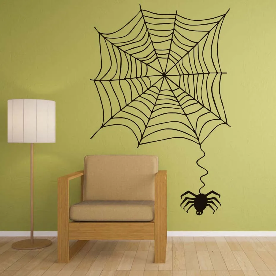 Funny Araneid Spider Web Wall Sticker For Kids Room Removable Vinyl Diy Wall  Art Decals Posters Home Decoration Accessories|Wall Stickers| - AliExpress
