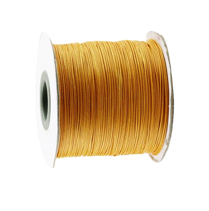 

Golden Yellow Korea Polyester Wax Cord Waxed Thread+0.5mm Jewelry Findings Bracelet Necklace Wire String Accessories+200yds/roll