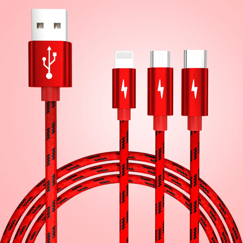 

AIFFECT Nylon USB Cable For iPhone SamSung XIAOMI HUAWEI Mobile Phone Charger Cable Cord USB Data Cable 2A Nylon Metal Wire