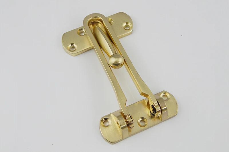 Zinc alloy security Door guard anti-theft fastener bolts golden color with screw HM61 Zinc alloy security Door guard anti-theft fastener bolts golden color with screw HM61