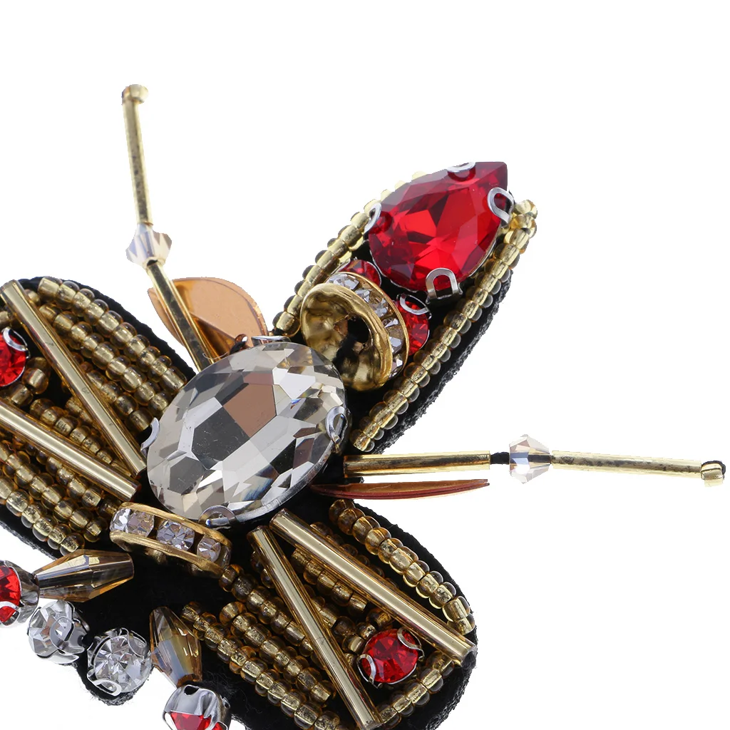 New Hot 3D Bee Rhinestone Applique Beads Patch Sewing DIY Craft Scrapbooking Embellishment Sewing Bag Garment Xmas Gift Decor