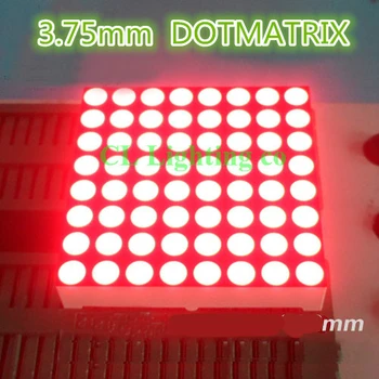

10Pcs/lot Wholesale 8*8 Dots Red Light LEDs Dot Matrix Display 3.75mm digital display Row Common cathode