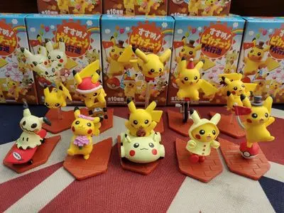 5-10cm 10pcs/set Pokemon Action Figures Squirtle pikachu Anime Figure Model Toy Gift for Kids
