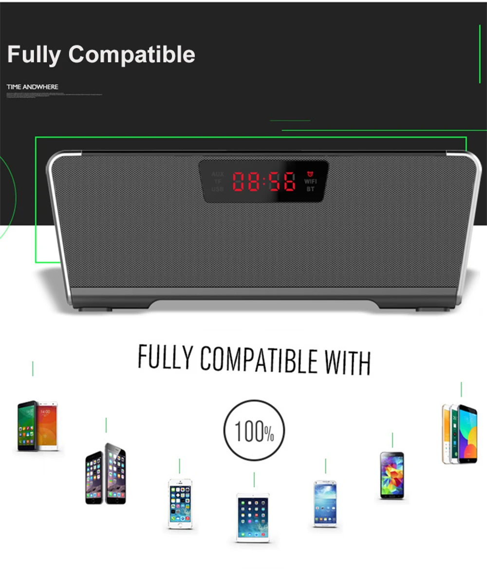 VONLUXE Portable Wireless Bluetooth Speaker 20W by Dual Ten Drivers Power Amplifier Speaker Bass with Mic 5000mAh for Phones (25)