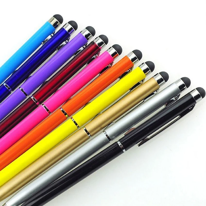 

5pcs Universal 2 in 1 Touch Screen Tablet Capacitive Stylus Pen with Ballpoint Pen Touch Screen Pen for iPad Samsung Tablet