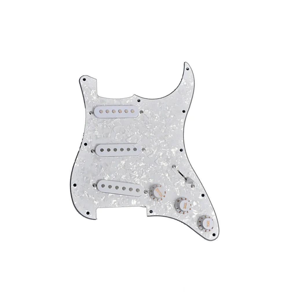 Хорошее качество 1 шт. SSS Pickguard белый жемчуг 3 слоя для Fender Strat Гитара Замена|3 ply|sss
