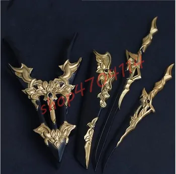 

Exquisite Alloy Weapon Models - Miniature Yuyan Jinlian Sword, Four-piece Set, Crafts, Decorations, Collections