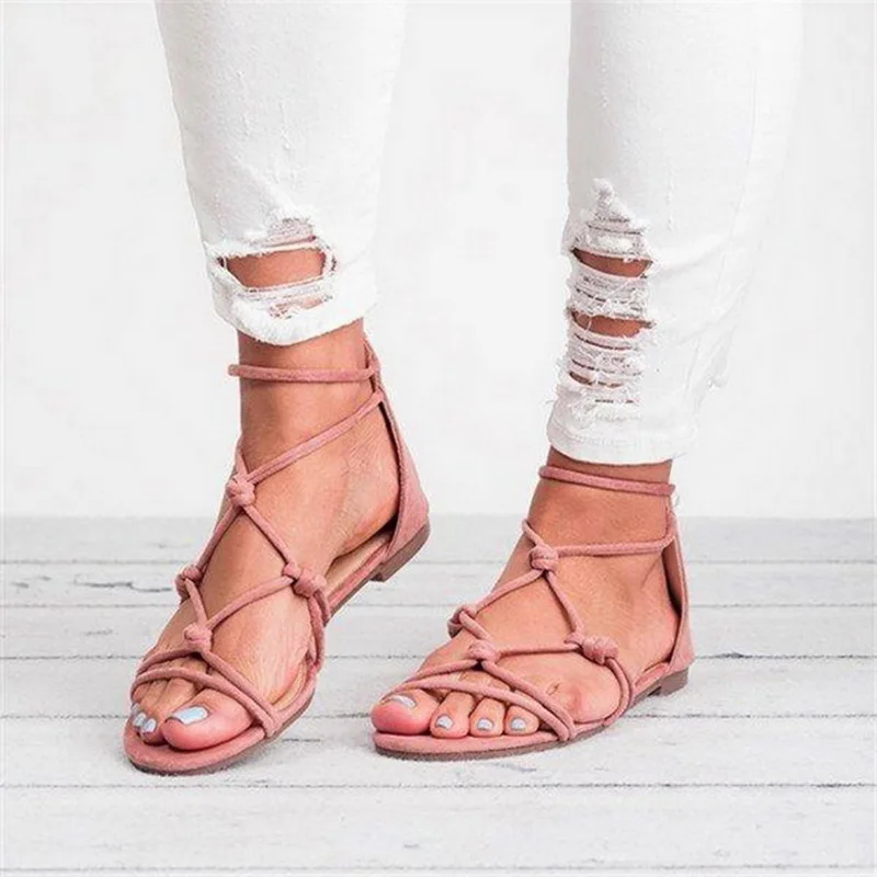 

Oeak Women Sandals Rome Style Summer Shoes Woman Gladiator Sandals Flip Flop Female Flat Sandals Lady Beach Sandalias Femme