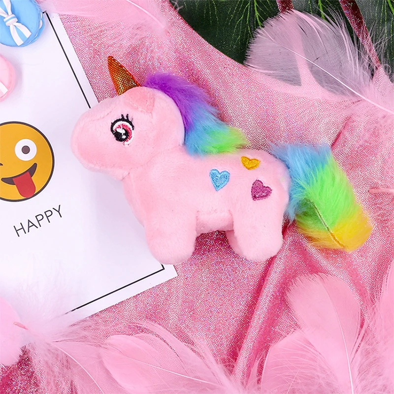 

Cute Cartoon Animal Unicorn Plush Toy Kawaii Bag Backpack Pendant Keychain Stuffed Animal Children Toys Children Birthday Gift