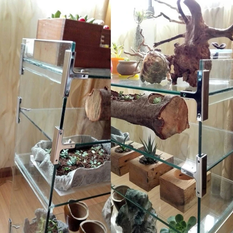 Adjustable Zinc Alloy Bracket Support Shelf Holder For Glass Shelves Wood Shelves Glass Clamps 4