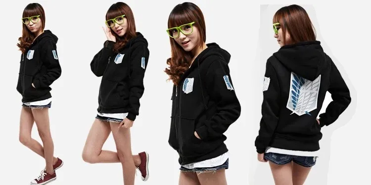 Attack on Titan Hoodies Black