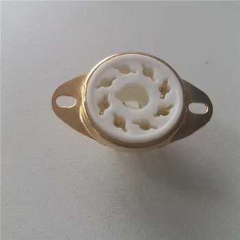 

4pcs ceramic tube socket bass tube socket GZC8-Y-7-G 8 pin silver foot for KT88/6550/EL34 6P6P 6V6 tube amplifier