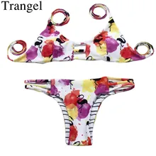 Trangel Bikini 2019 Bandage Swimwear Swimsuit Retro Halter Bikini Set Swimwear Female Swimsuit Brazilian Printed bathing