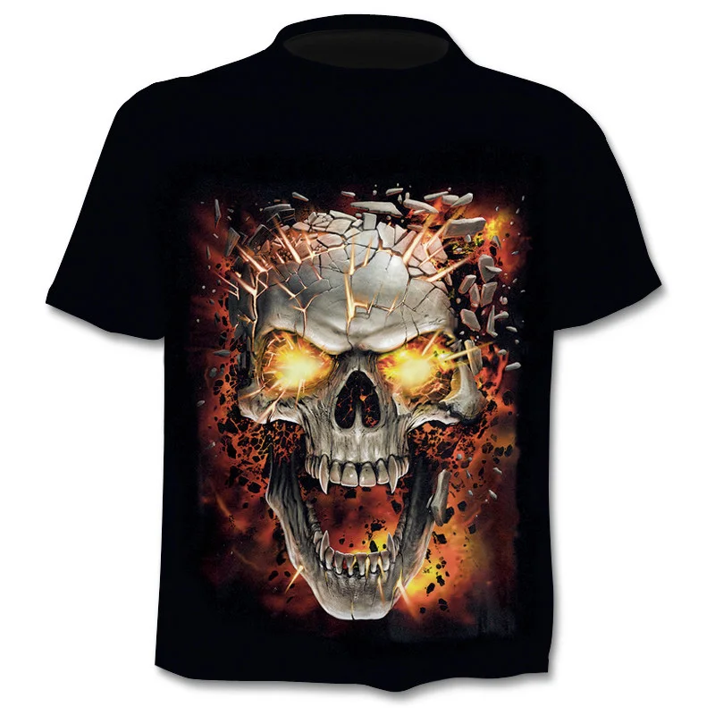 

2019 Summer New Big Yards New Fashion Brand T-shirt Men/Women High Quality 3d Tshirt Print Skeleton T shirt Tops Tee M-XXXXL
