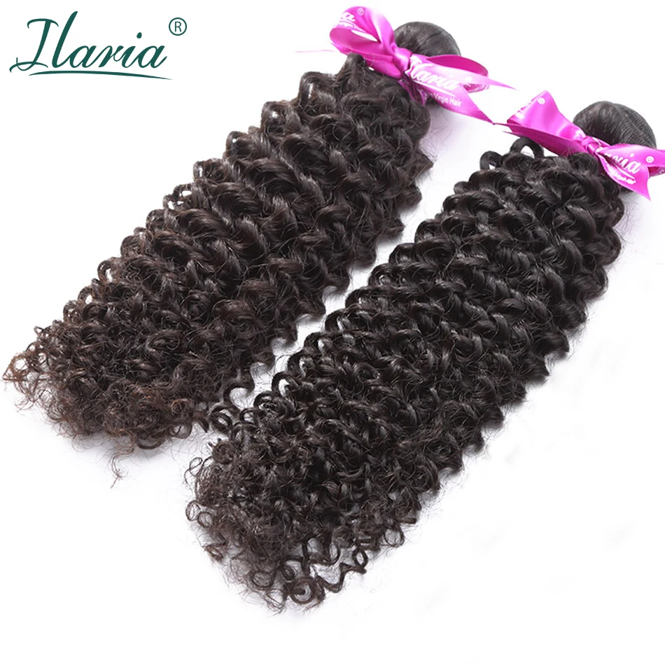 

ILARIA HAIR Afro Kinky Curly Peruvian Virgin Hair Bundles 2Pcs/Lot 100% Human Hair Weaves Hair Weaving Natural Color Top Quality