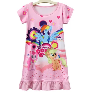 Summer Unicorn Girls Pajamas Dress