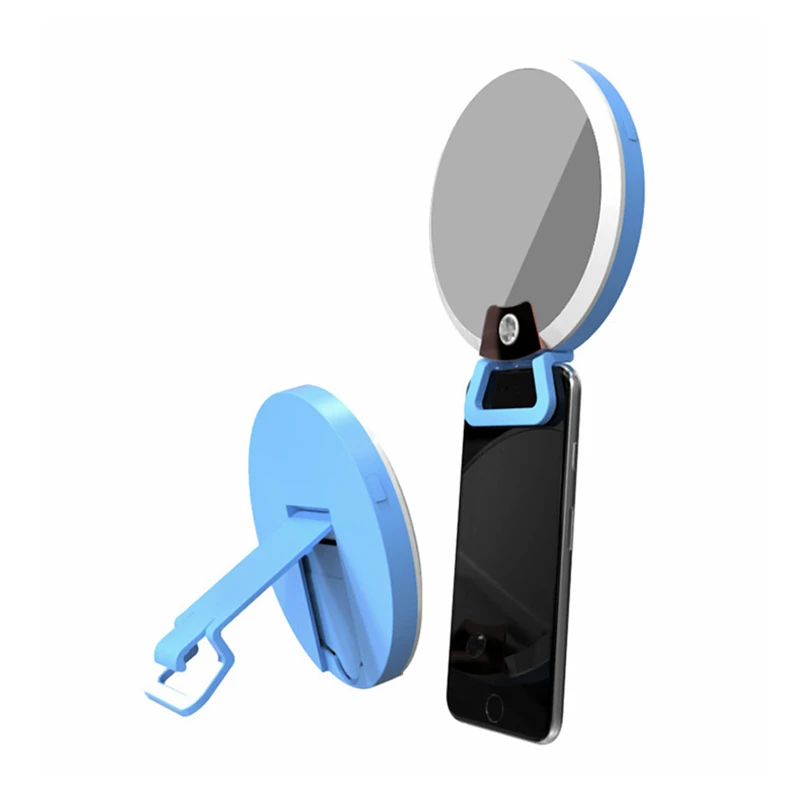 

Makeup Mirror LED Mini Light 8 Modes Beauty Shot Selfie Portable Lamp Creative Lady Woman Compact Pocket Lighting Gift Mirrors