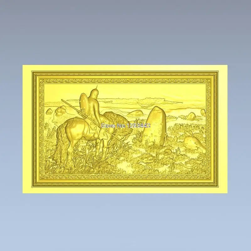

High quality New 3D model for cnc 3D carved figure sculpture machine in STL file format Knight at the crossroads
