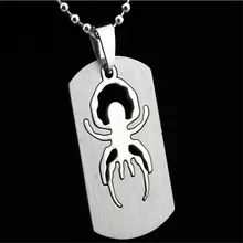 new charms mens stainless steel spide pendant necklaces long round chain sweater necklaces pendants for women fashion jewelry