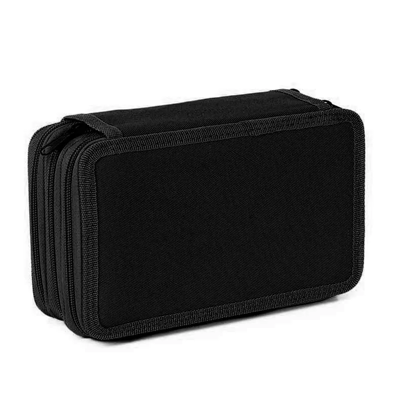

Hot Rectangle Multifunction Pencil Organizer Box School Student Storage Box Solid Color Large Capacity Pen Bag Protective Box