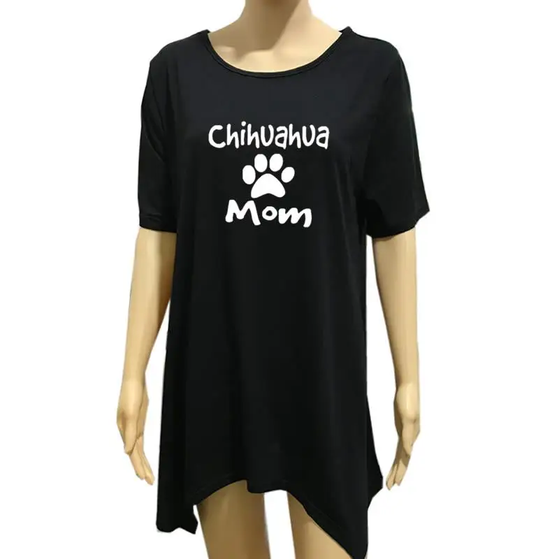 

2018 New Fashion Chihuahua Mom Print T-Shirt Women 2018 Tops Tshirt Cropped Kawaii Tumblr Punk Wonder Woman Cactus