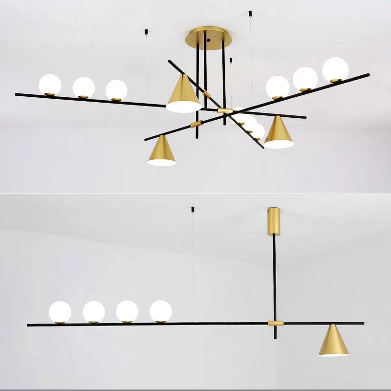 

Nordic minimalist chandelier simple modern living room chandelier restaurant lamp strip clothing store network red creative lamp