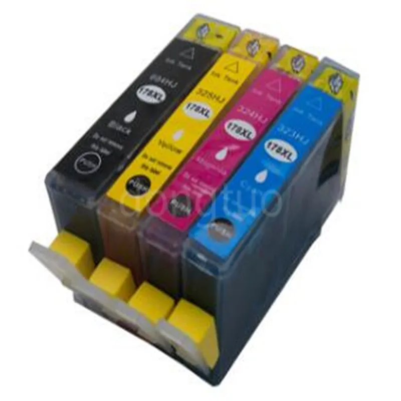 

4 Compatible For 178XL Ink cartridge For Photosmart Deskjet B109 B110 B210 C309 C310 C410 D5468 D5463 D5460 printer