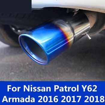 

Car Auto Exhaust Muffler Tip Pipe Chrome Trim Modified Car Rear Tail Throat Liner For Nissan Patrol Y62 Armada 2016 2017 2018