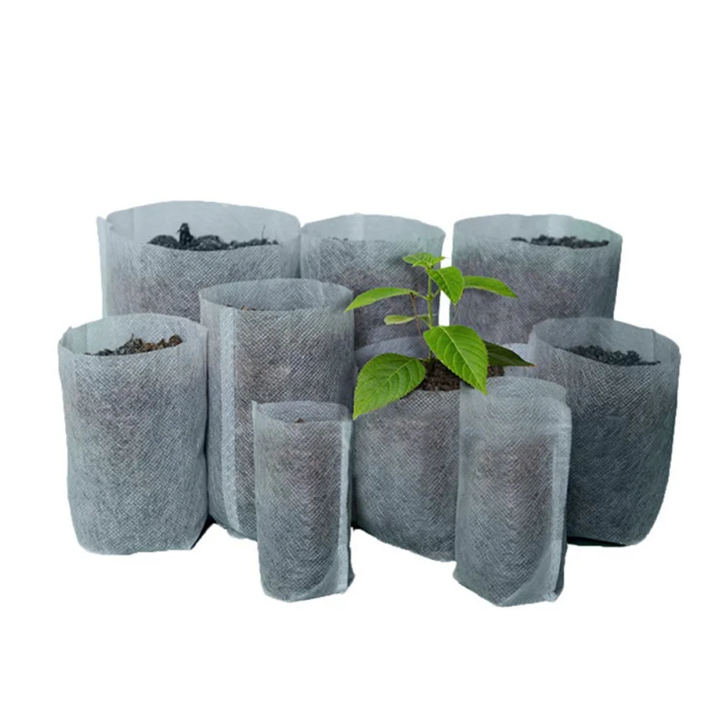 100PCS Fabric Seedling Pots Eco Friendly Aeration Planting Bags