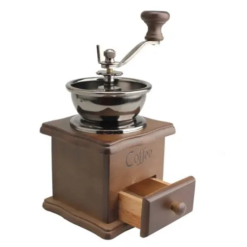 TFBC Mini Wooden Coffee Bean Spice Vintage Style hand grinder