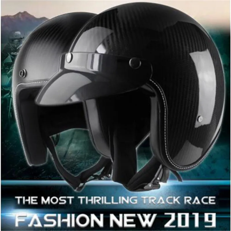 

open helmet Carbon fiber helmets retro helmet Motorcycle moto vintage casque jet scooter helmet motorhelm capacete moto