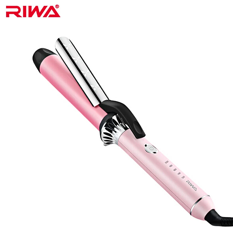 

RIWA Wet and Dry Hair Curling Tongs 38mm Barrel Hair Styling Temperature Control Curling Irons Curlers Curling Hair Iron RB-8338