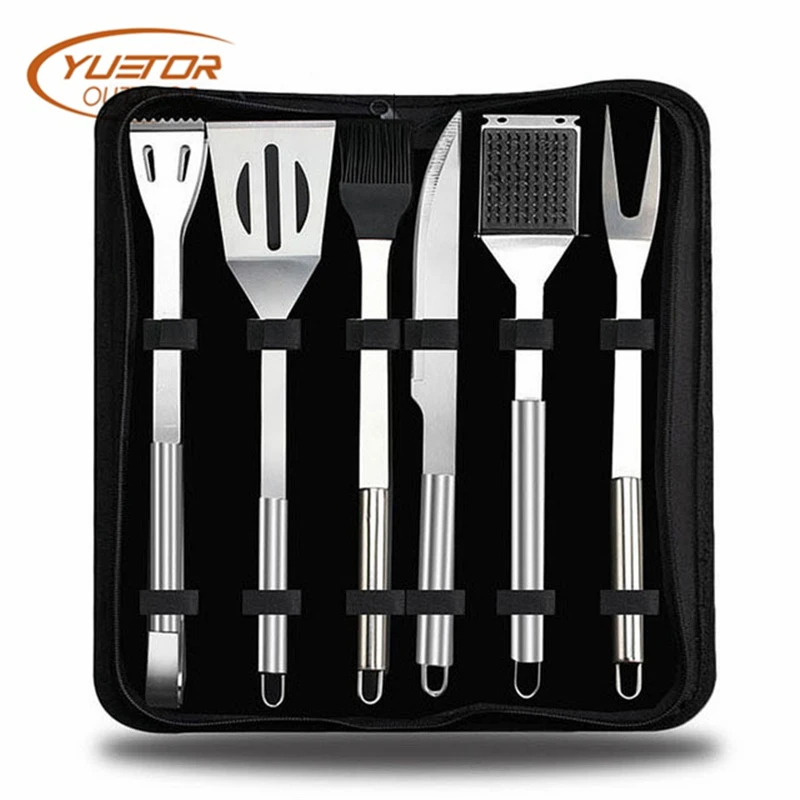  YUETOR OUTDOOR 7 - 19 pcs Stainless Steel Barbecue Grill Set BBQ Spatula Fork Brush Picnic Camping  - 33024554103