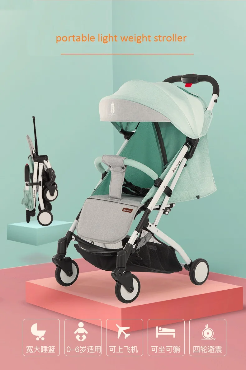 BABYTHRONE/бесплатная доставка; 2018 легкая детская коляска; складная детская коляска для детей 0-36 месяцев
