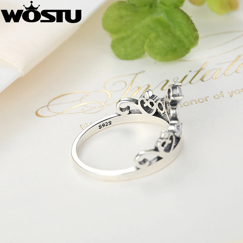 Slyq Jewelry Authentic 925 Sterling Silver Crown Forever Wedding Rings With Clear CZ For Women Fiancee Wife Original Slyq Jewelry Authentic 925 Sterling Silver Crown Forever Wedding Rings With Clear CZ For Women Fiancee Wife Original