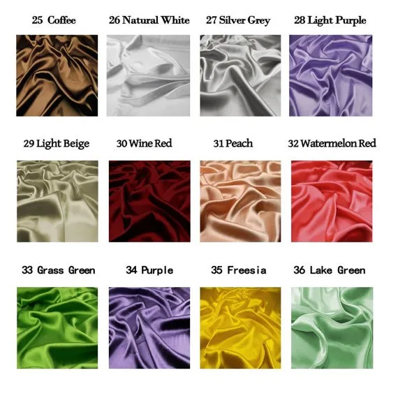 Цвет № 25-48, продается Лот(6 м/лот), 19 мм, шелковая ткань шармёз(тонкий атлас), чистый цвет