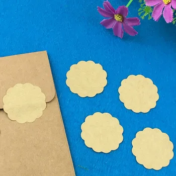 

5000Pcs/Lot 3cm Kraft Lace Color Sticker Labels Self-adhesive Stickers DIY For Box Gift Envelope Fashionable Paper Stickers