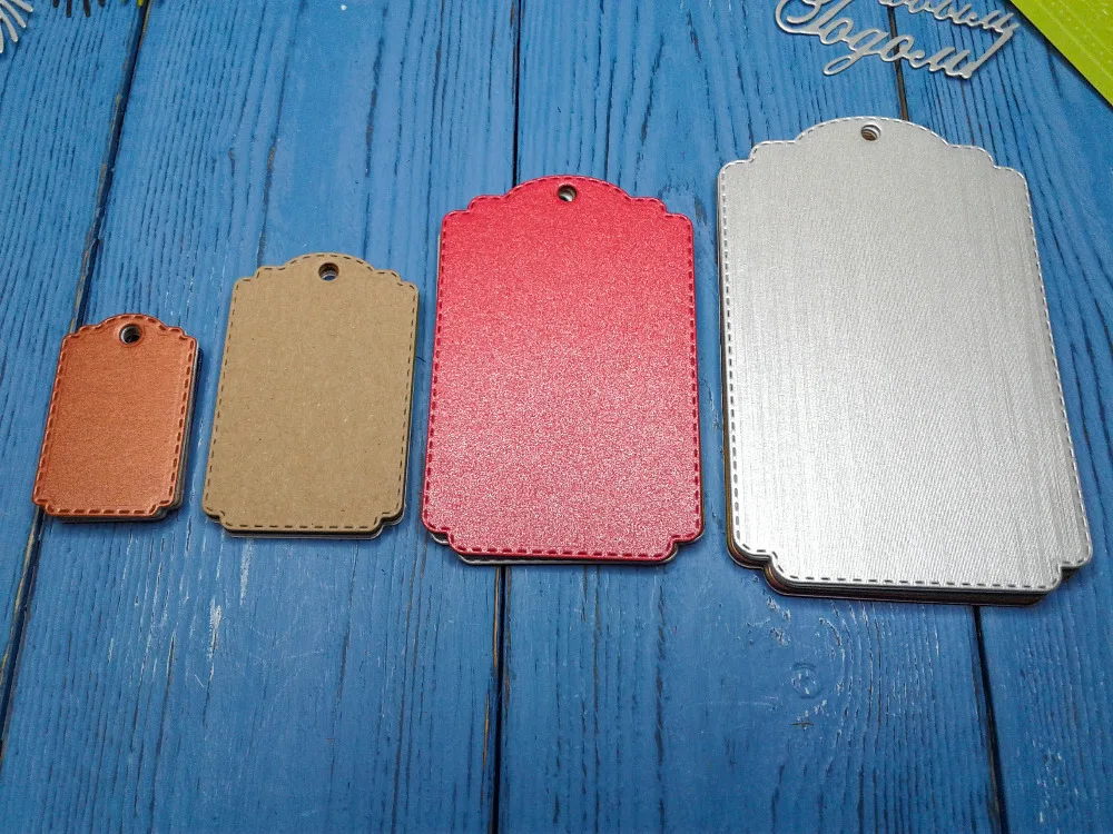 

74x117mm Tag Bookmark Frames Metal Cutting Dies DIY Etched Dies Craft Paper Card Making Scrapbooking Embossing Die Cuts New