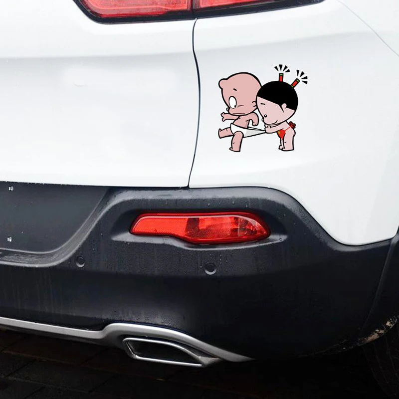 

1PC 14*14CM Funny Lovely Chinese Kids China Anime Cartoon Car Styling Motorcycle Car Stickers And Decals Exterior Accessories