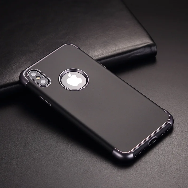 Luxury Plating Four corners Phone Case For iPhone X 8 Plus Frosted feel