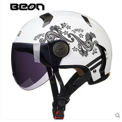 Capacete moto cross открытый шлем для мужчин и женщин, BEON 102 moto rcycle moto электрический велосипедный защитный шлем scoote dirt bike - Цвет: butterfly flowers W