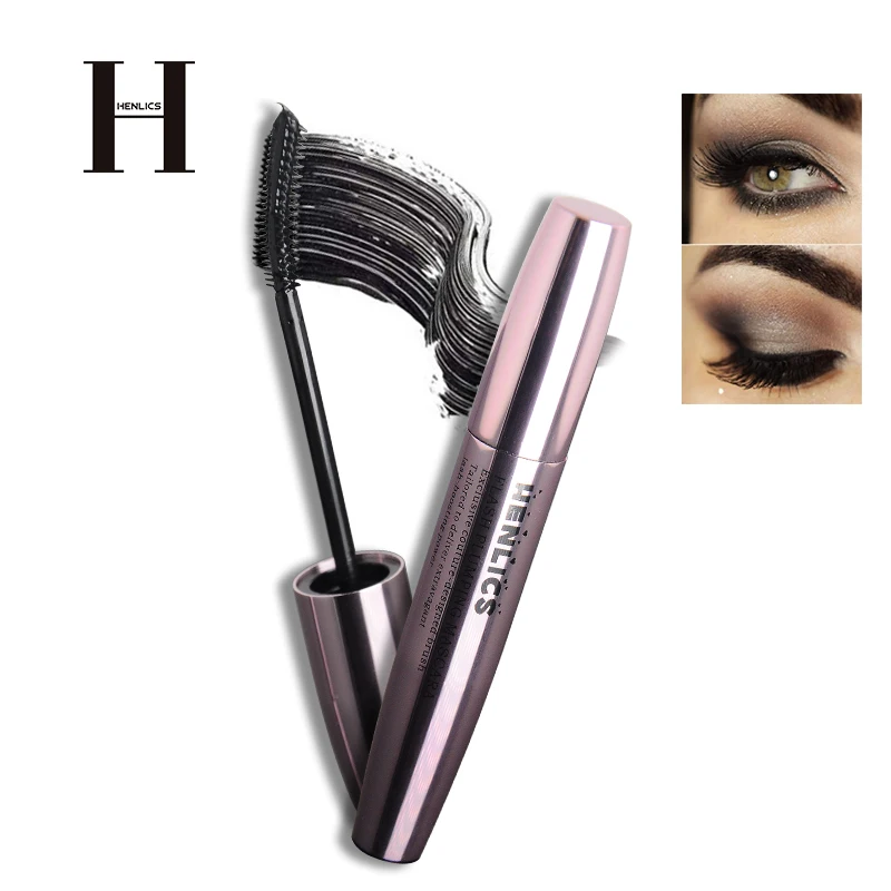 HENLICS Mascara 4d volume Черная тушь для наращивания ресниц Кисть макияжа
