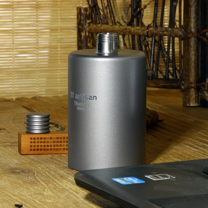 200ml Ultralight Titanium Wine Beverage Bottle,Outdoor Picnic camping cooking tableware,Travel Flagon Flask,Portable Drinkware