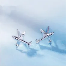 925 пробы серебро ювелирное изделие самолет модные милые миниатюрные 8 мм X 7 мм Самолет Серьги гвоздики дочери девушки ohringe подарок ES349